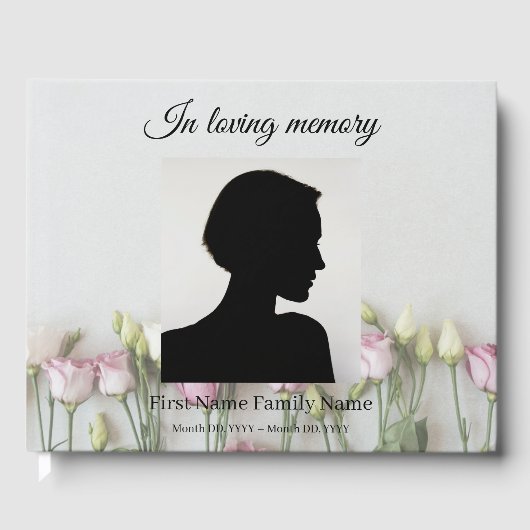 バラの葬儀ゲストブック ゲストブック (正面)