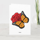 バラの蝶 カード (裏面)