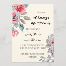 バラの計画変更ベビーシャワーカード