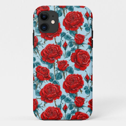 バラの赤い花 - 花好きへの最高のプレゼント Case-Mate iPhoneケース (裏面)