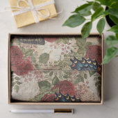 バラの赤と白切り離し 薄葉紙 (ギフト)