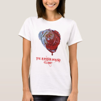 バラの赤の女性を絵を描いて下さい Tシャツ