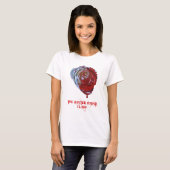 バラの赤の女性を絵を描いて下さい Tシャツ (正面フル)