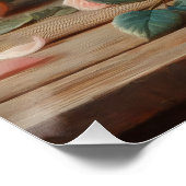 バラの赤面ピンクの切り離 ポスター (コーナー)