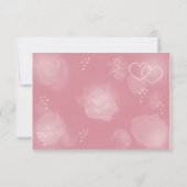 バラの赤面RSVPカード 出欠カード (裏面)