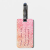 バラの輪郭 ラゲッジタグ (裏面縦)