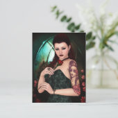 バラの郵便はがきとしてエレガント ポストカード (スタンド正面)