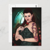 バラの郵便はがきとしてエレガント ポストカード (正面/裏面)