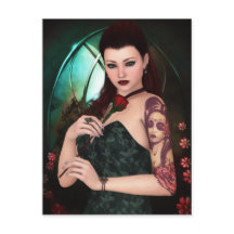 バラの郵便はがきとしてエレガント