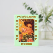 バラの郵便はがきのヴィンテージの広告のポートランドオレゴン都市 ポストカード (スタンド正面)