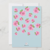 バラの野原 フォト 招待状 (裏面)