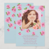 バラの野原 フォト 招待状 (正面/裏面)