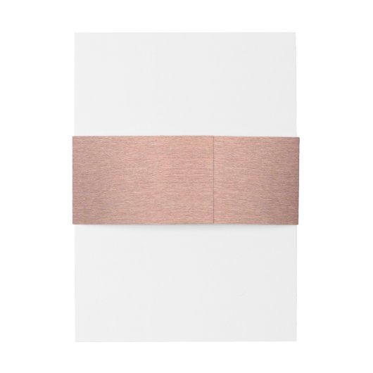 バラの金ゴールドおよび銅のピンク色のモダンな結婚式 招待状ベリーバンド (裏面例)