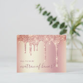 バラの金ゴールドは僕の名誉の賜物だ インビテーションポストカード (スタンド正面)