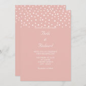 バラの金色の真珠 招待状 (正面/裏面)