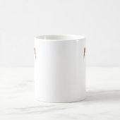 バラの金色の花のイニシャルTモノグラム コーヒーマグカップ (中央)