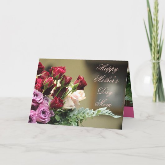 バラの開花 カード (正面)