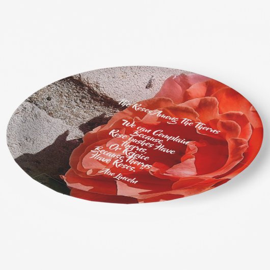 バラの間ザソーンズエイブリンカーン9インチ ペーパープレート (アングル)