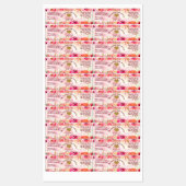 バラの防水石鹸と化粧品ラベル ラベル (シート)