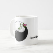 バラの陰陽マグ コーヒーマグカップ (正面左)