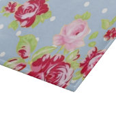 バラの青いガラスの切断板 カッティングボード (角)