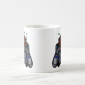 バラの顔をした宇宙飛行士 コーヒーマグカップ (中央)