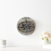 バラの風デザイン ラウンド壁時計 (ホーム)