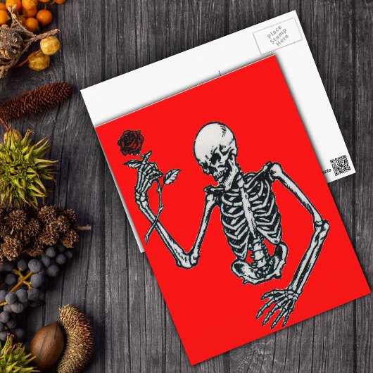 バラの骸骨 ポストカード