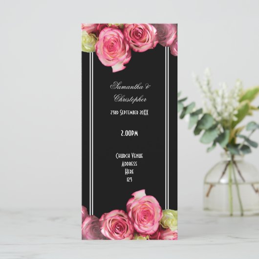 バラの黒人教会結婚式 プログラム (スタンド正面)