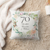 バラの70周年プラチナ結婚記念日 クッション (ブランケット)