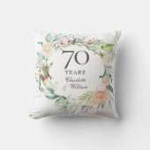 バラの70周年プラチナ結婚記念日 クッション (正面)