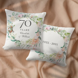 バラの70周年プラチナ結婚記念日 クッション