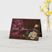 バラのMother´s旧式な日 カード (黄色い花)