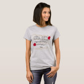 バラのTシャツとの音楽のハート Tシャツ (正面フル)