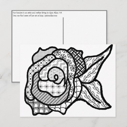 バラはがき ポストカード (正面/裏面)