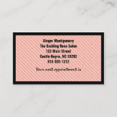 バラはさみ美容師名刺 予約カード (裏面)