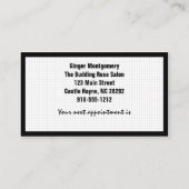 バラはさみ美容師名刺 予約カード (裏面)