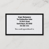 バラはさみ美容師名刺 予約カード (裏面)