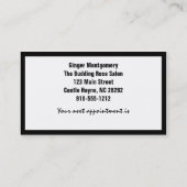 バラはさみ美容師名刺 予約カード (裏面)