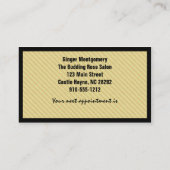 バラはさみ美容師名刺 予約カード (裏面)