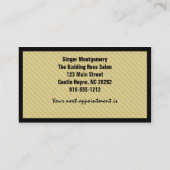 バラはさみ美容師名刺 予約カード (裏面)