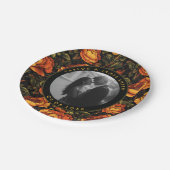 バラはっきりしたの温室のプレート結婚が記念に ペーパープレート (アングル)