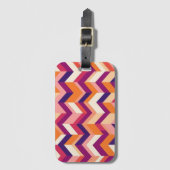 バラはっきりしたナスと海軍のシェブロン ラゲッジタグ (正面縦)