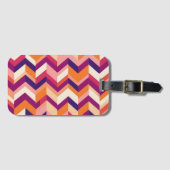 バラはっきりしたナスと海軍のシェブロン ラゲッジタグ (正面横)