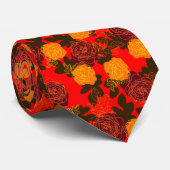 バラはっきりした赤 ネクタイ (ロール)