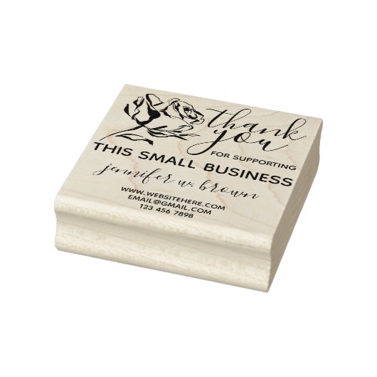 バラはスモールビジネスをサポートしてくれてありがとう ラバースタンプ (スタンプ)