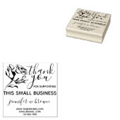 バラはスモールビジネスをサポートしてくれてありがとう ラバースタンプ (押印)