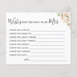 バラはミセス・カード・フライヤーを望む チラシ