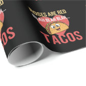 バラはレッドブラタコスタヴァレンティーンズデイフードラバー ラッピングペーパー (ロールコーナー)