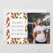 バラはレッドホットチリバレンタインデーの写真カード シーズンカード (正面)